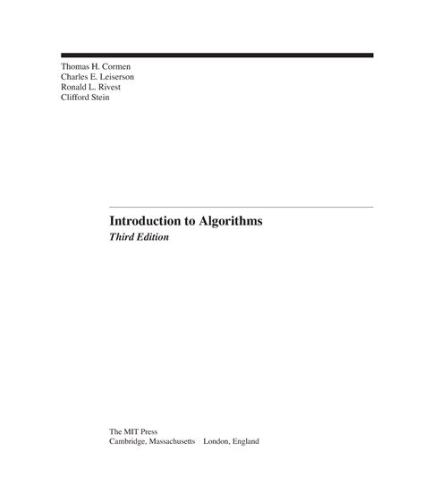 Solution Book Introduction To Algorithms 3rd Edition 2009 Studypool