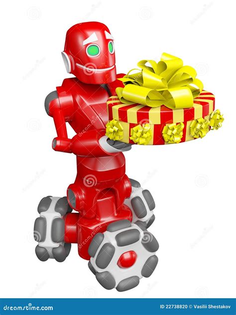 The red robot stock illustration. Image of mechanical - 22738820