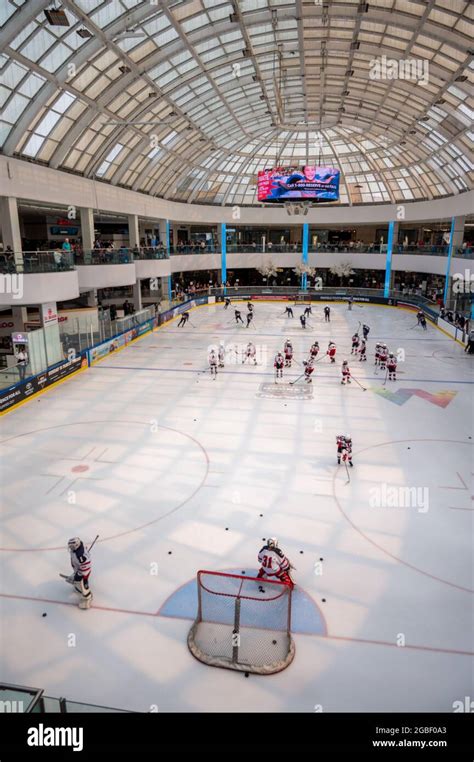 Edmonton, Alberta - August 1, 2021: Ice hockey at the West edmonton ...