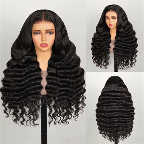 Megalook 13x4 Lace Front Wigs Human Hair 12a Loose Deep