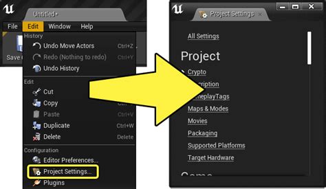 Editor Preferences And Project Settings Unreal Engine Documentation