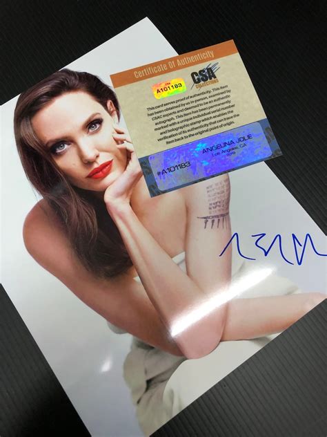 Angelina Jolie Authentic Hand Signed Autograph 8x10 Photo With Coa Etsy