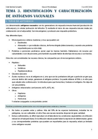 Tema Identificacion Y Caracterizacion De Antigenos Vacunales Pdf