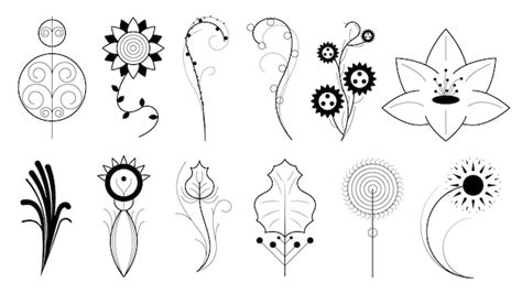 Premium Vector Abstract Set Doodle Hand Drawn Collection Botanic