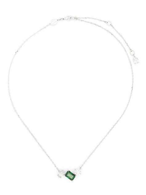 Swarovski Mesmera Crystal Embellished Necklace Silver Farfetch Sa