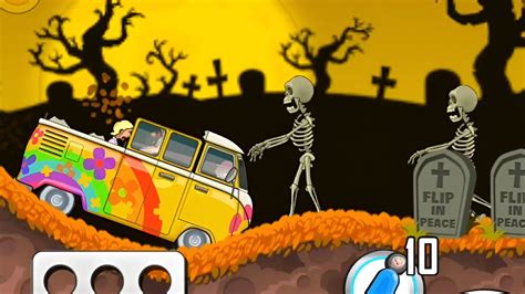 Hill Climb Racing Hippie Van Haunted Stage Gamingfeel Youtube