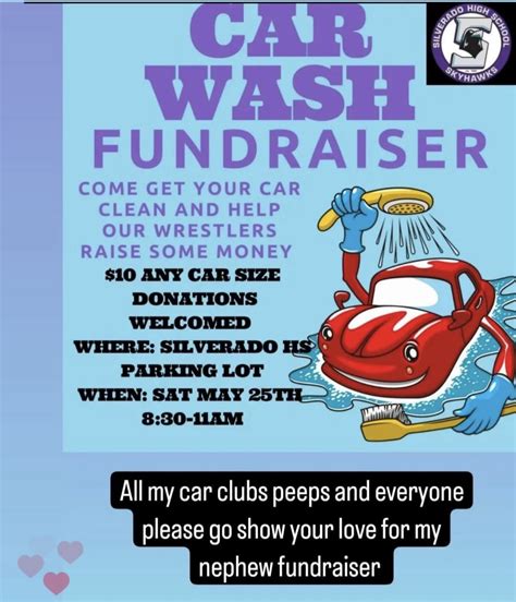 Car Wash Fundraiser Silverado High School Skyhawks - May 25th 2024 ...