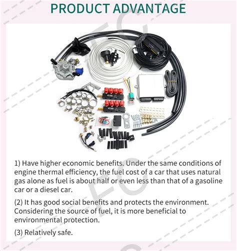 Car Cng Ngv Cyl Sequential Injection Converter Kit Lpg Auto Gas Fuel