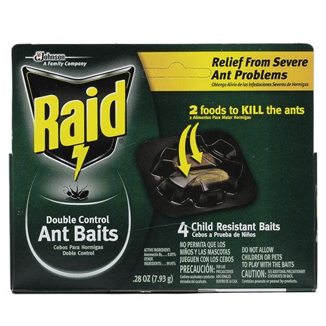 Raid Double Control Ant Baits 4 Count Walmart