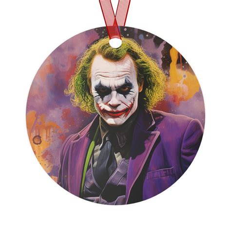 A Haunting Smile: Heath Ledger Inspired Joker Christmas Metal - Etsy