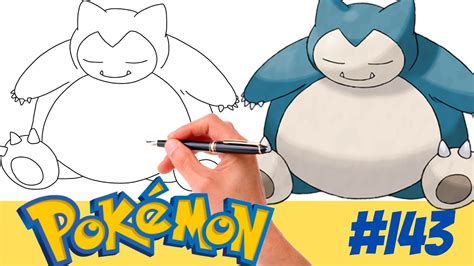 Cómo dibujar SNORLAX POKEMON 143 FÁCIL Generación 1 YouTube