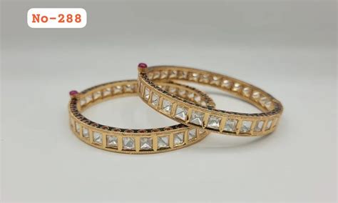 Brass Wedding Wear Single Line Original Kudan Bangles With Meenakari At