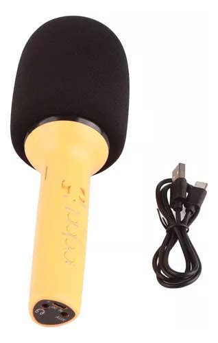 Microfone Amarelo - Microfone Portátil Amarelo Microfone De Karaokê Multifuncion ...