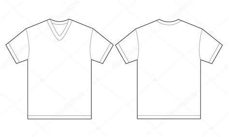 Plantilla Blanca Del Dise O De La Camisa Del Cuello En V Para Los