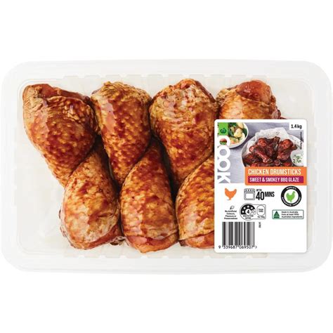 Woolworths Cook Chicken Drumsticks Sweet And Smokey Bbq Glaze 14kg Gluten Free Products Of