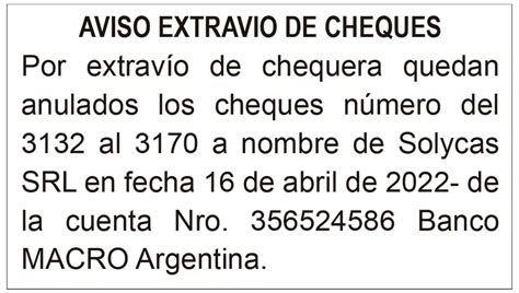 Qu Es Un Aviso De Extrav O De Cheques Edictos Judiciales