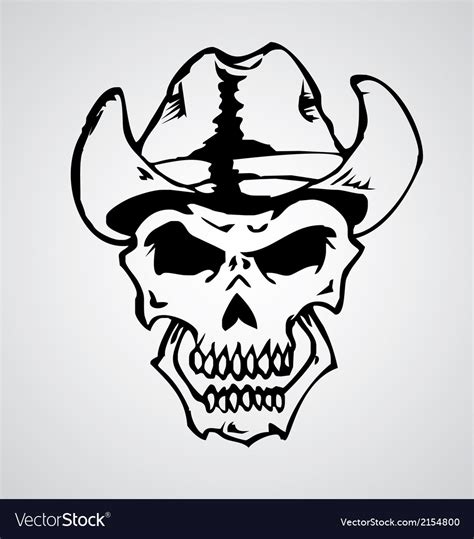 Cowboy skull Royalty Free Vector Image - VectorStock