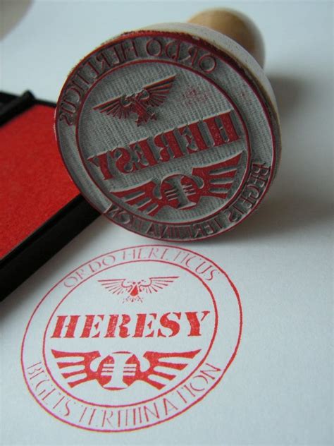 Custom Stamp For Warhammer Fans With Inkpad Included Heresy