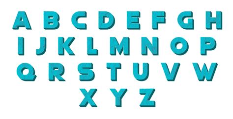 Letras Del Alfabeto De Textura 3d De Color Azul 11841026 PNG