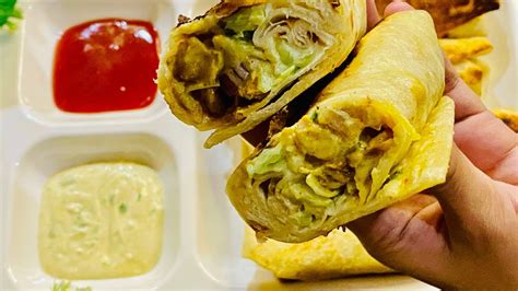 Chicken Wrap Recipe Easiest Way Of Making Chicken Wrap Ramzan Special Quick And Easy Recipe