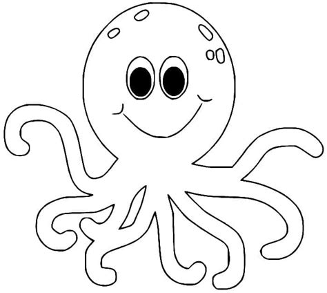 Dibujos De Pulpo Sonriente Para Colorear Para Colorear Pintar E