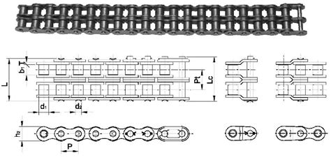 Short Pitch Precision Roller Chain A Series Transmission Chain