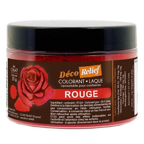 Colorant Alimentaire Liposoluble Rouge Laque G