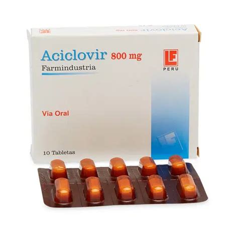 Aciclovir Farmindustria 800mg Tabletas