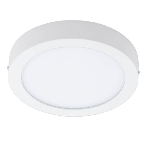 Luminaire En Saillie Eglo Plafonnier Fueva C D Mm Led Blanc Leroy