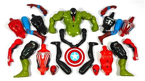 Avengers Toys Assemble Venom Vs Miles Morales Vs Hulk Smash Vs Spider