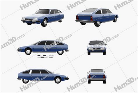 Citroen CX 1991 Blueprint Template 3DModels Org