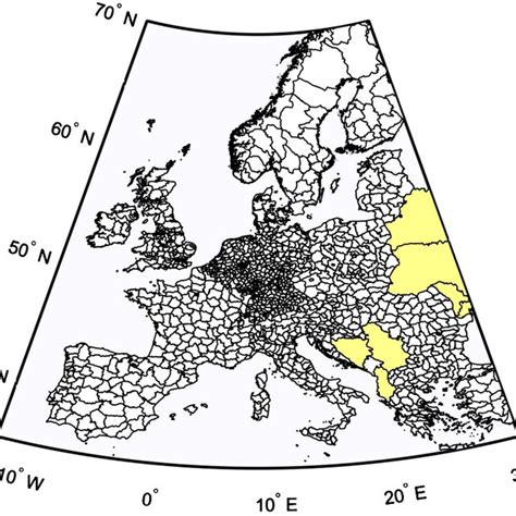 Overview On Eu Nuts3 Regions Nuts Nomenclature Of Territorial Units