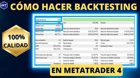 CÓMO HACER BACKTESTING EN MT4 RECURSOS GRATIS YouTube