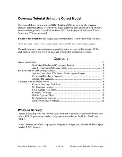 Pdf Coverage Tutorial Using The Object Model Helpagi