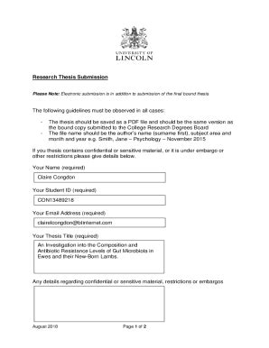 Fillable Online Eprints Lincoln Ac Research Electronic Thesis