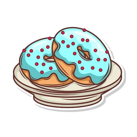 Premium Vector Delicious Donut Vector Hand Draw Illustration