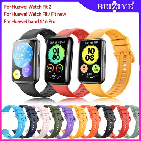 Huawei Band 7 Dây đeo đồng Hồ Silicone Huawei Watch Fit 2 Cho đồng Hồ