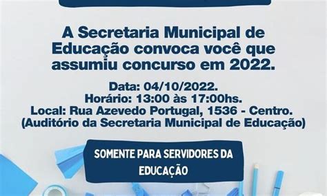 Novos Servidores Da Educa O S O Integrados Nesta Ter A