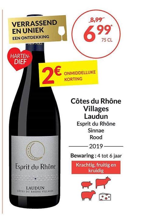 Côtes du rhône villages laudun esprit du rhône sinnae rood 2019