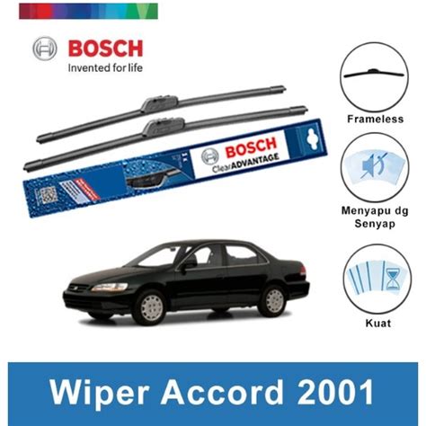 Bosch Par De Limpiaparabrisas Para Coche Honda Accord Frameless Clear