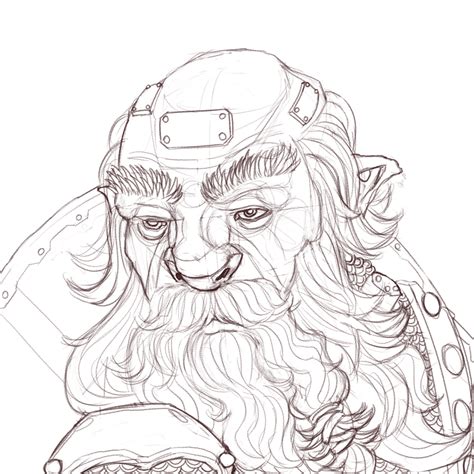 Dwarf with shield sketch : r/sketches