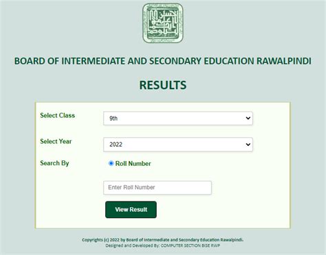 Check 9th Class Result 2023 Rawalpindi Board