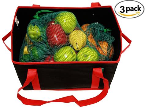 Earthwise Reusable Grocery Bags Box Deluxe Collapsible Shopping Bag