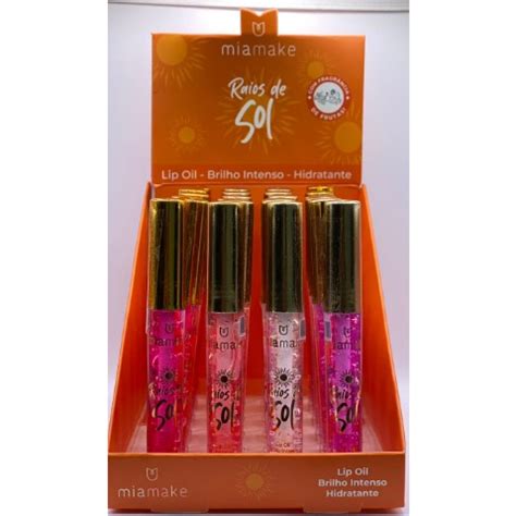 Lip Oil Hidratante Brilho Intenso Raios De Sol Mia Make Shopee Brasil