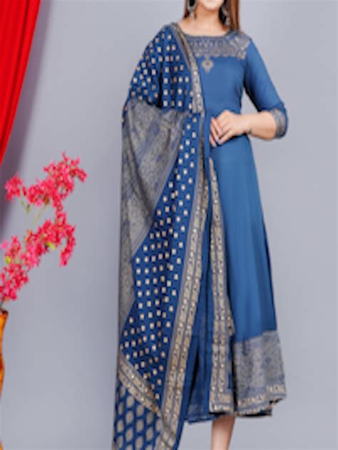 Buy Kalini Ethnic Motifs Printed Ethnic Dress With Dupatta Ethnic