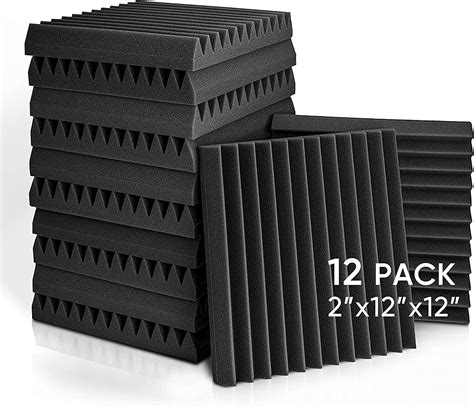 12-Pc Fstop Labs Acoustic Foam Sound Insulation Panels (2"x12"x12 ...