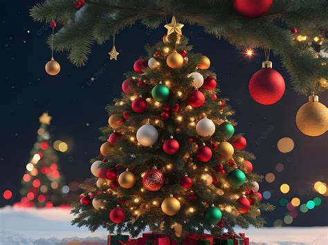 Christmas Tree Lights Background Hd