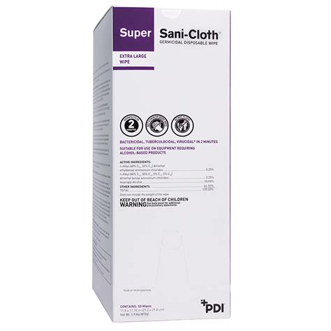 Super Sani Cloth Germicidal Disposable Wipes Safety Data Sheet - Bios Pics