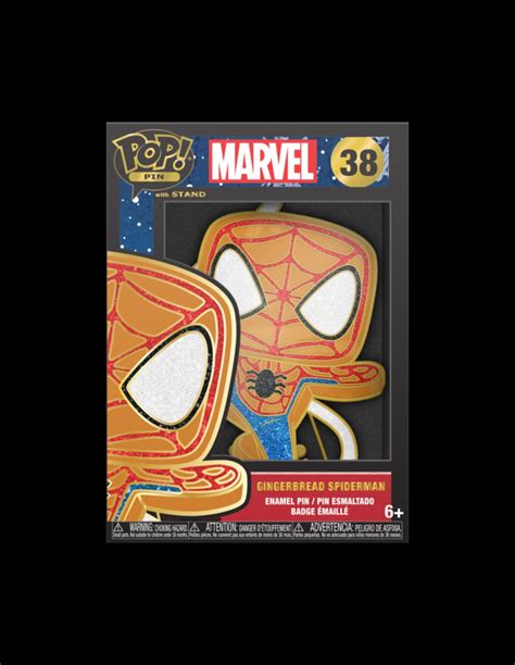 Marvel Funko Pop Large Enamel Pin Gingerbread Spiderman Solo