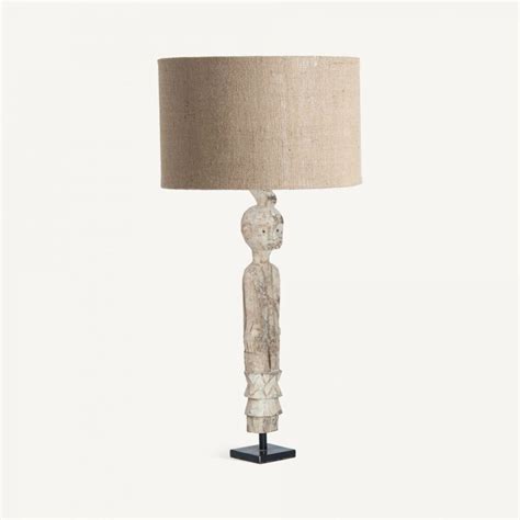 Lampe Style Ethnique Bois Clair Vieilli Vical Home Livraison Offerte